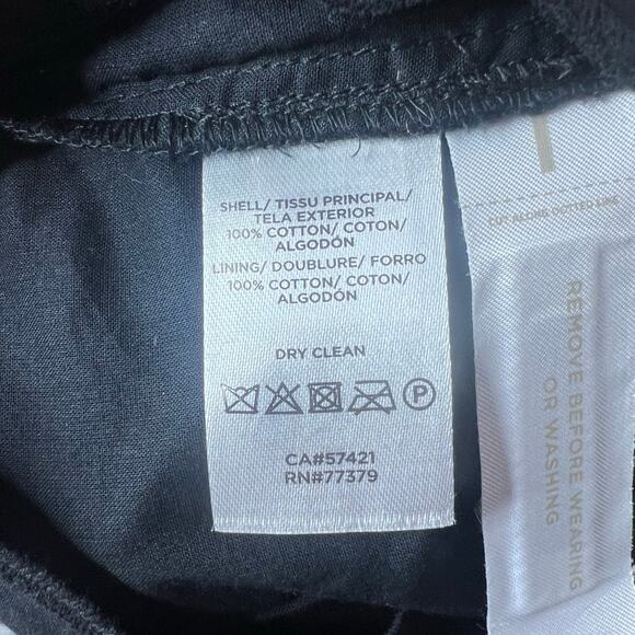 NEW Ann Taylor Black Eyelet Square Neck Sift Dress Short Sleeve Scalloped Hem 2 - Picture 10 of 10